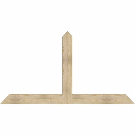 Ekena Millwork Portland Rough Sawn Timber Gable Bracket, Douglas Fir, 84"W x 45"H x 6"D x 6"F, 13/12 Pitch GBW084X45X0606POR00RDF